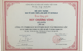 Chứng nhận, giải thưởng - Keo Dán Vải Nhám Bá Lộc - Công Ty TNHH SX Keo Dán Vải Nhám Bá Lộc